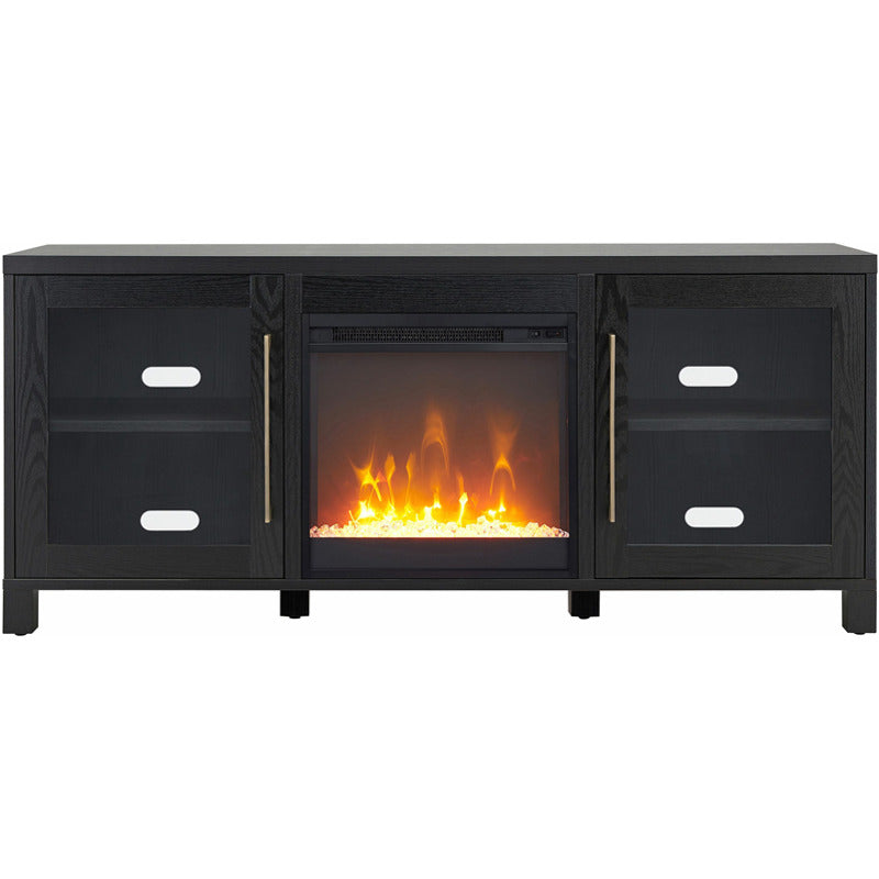 Ursula TV Stand with Crystal Fireplace_0