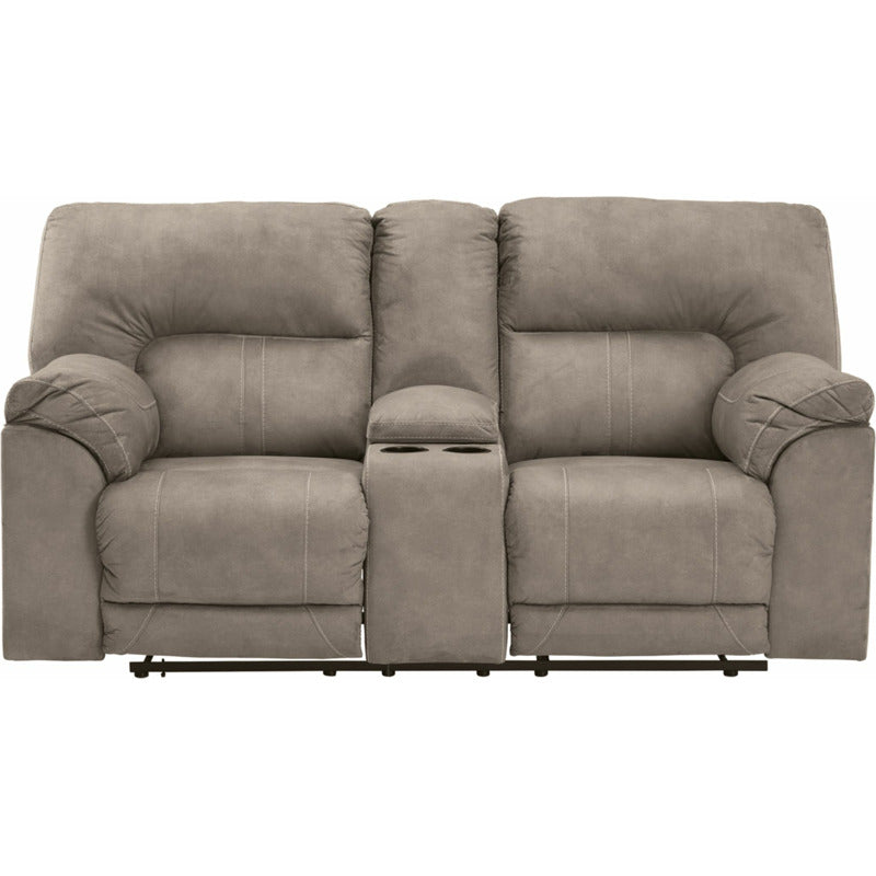 Cavalcade Double Recliner Power Loveseat w/Console_0