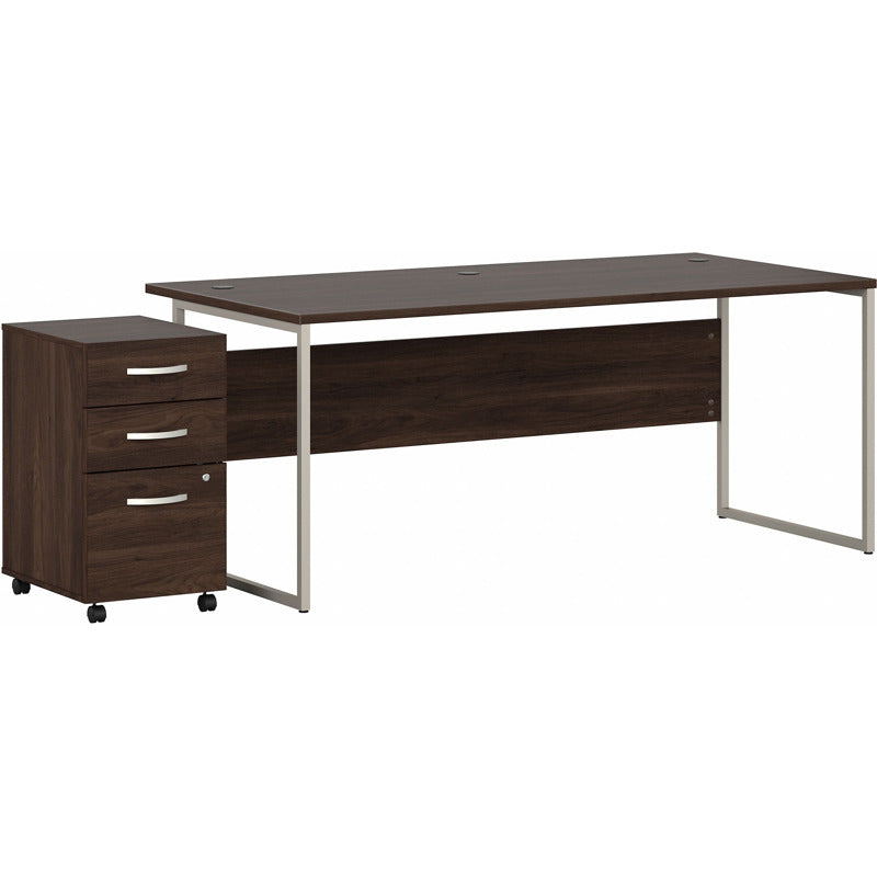 Hybrid 72W x 36D Desk & 3 Drawer File Cabinet_0