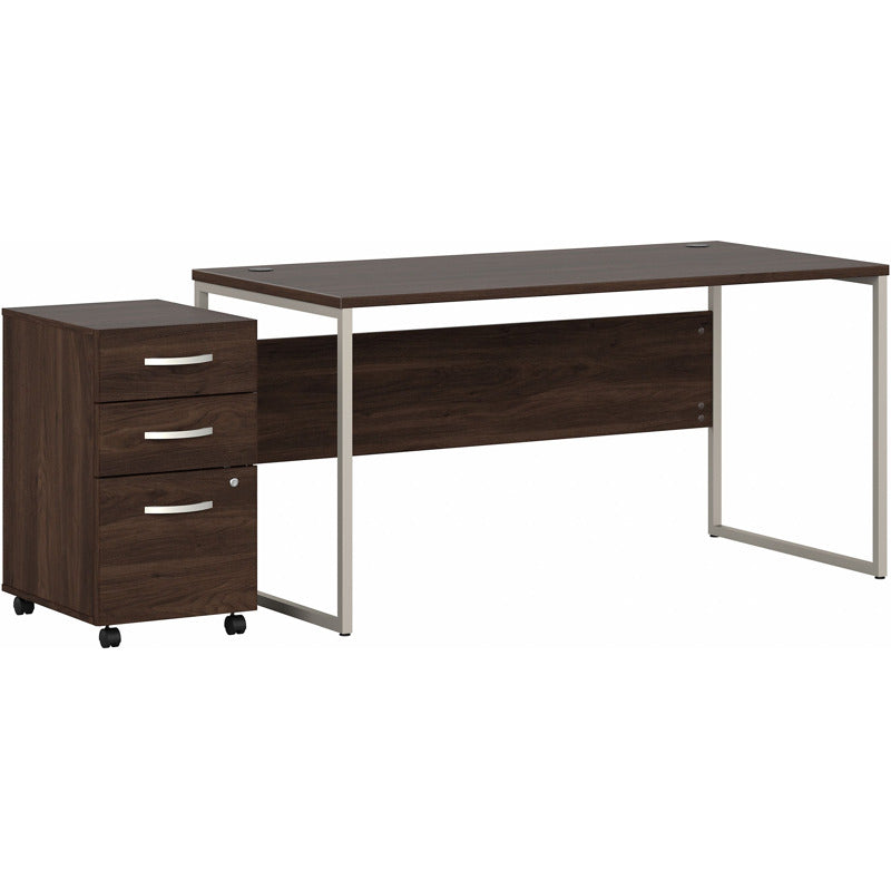 Hybrid 60W x 30D Desk & 3 Drawer File Cabinet_0