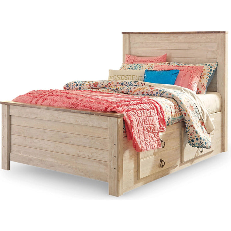 Willowton Full Panel Bed with 2 Storage_0