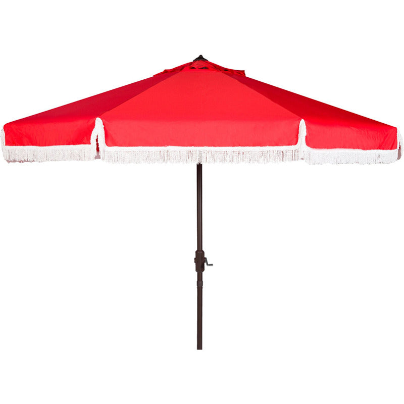 Murphy Fringe 9 ft Crank Outdoor Push Button Tilt Umbrella_0