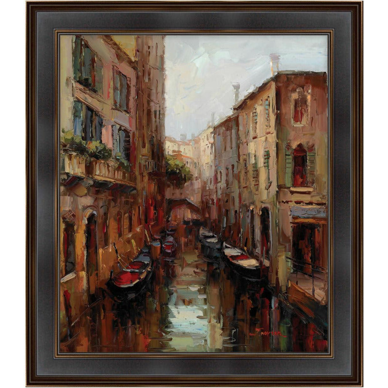 Venice Waterway 1 Framed Canvas Wall Art_0