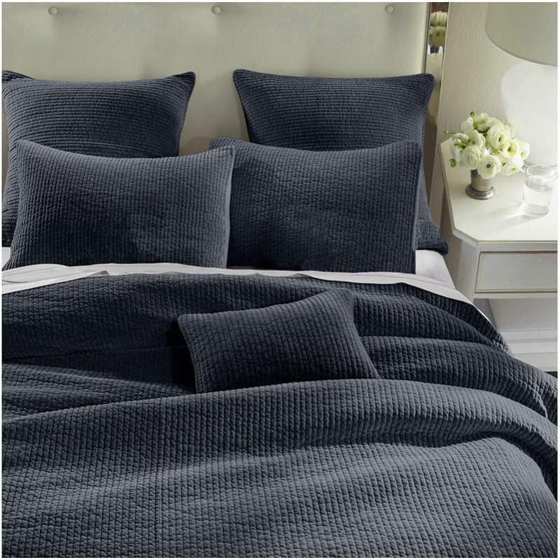 Stonewashed Cotton Velvet 3pc. Quilt Set_0