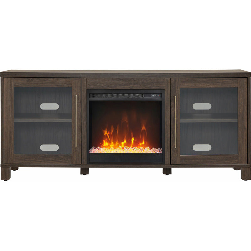 Ursula TV Stand with Crystal Fireplace_0