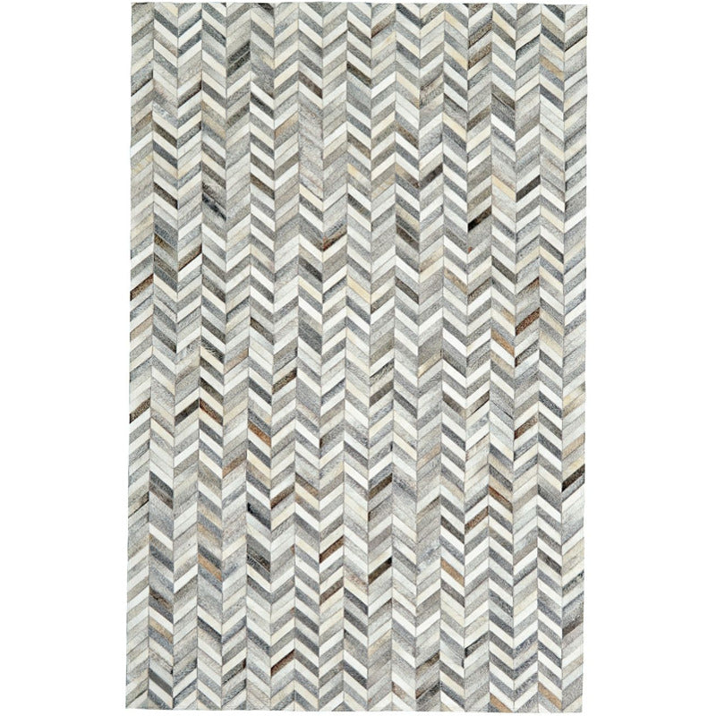 Estelle Modern Leather Cowhide Area Rug_0