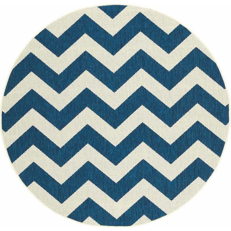 Courtyard Triangle Indoor/Outdoor Area Rug Round_0