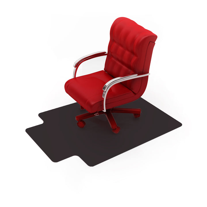 Floortex Premium Vinyl Lipped Chair Mat 48" x 60" for Hard Floor - Black_5