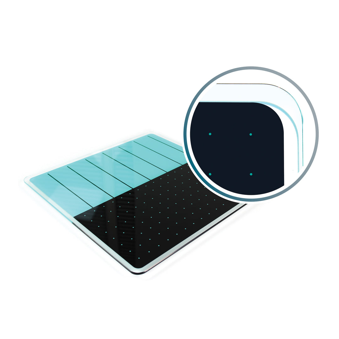 Floortex Glass Magnetic Planning Board 14" x 14" in Teal & Black - Teal_3