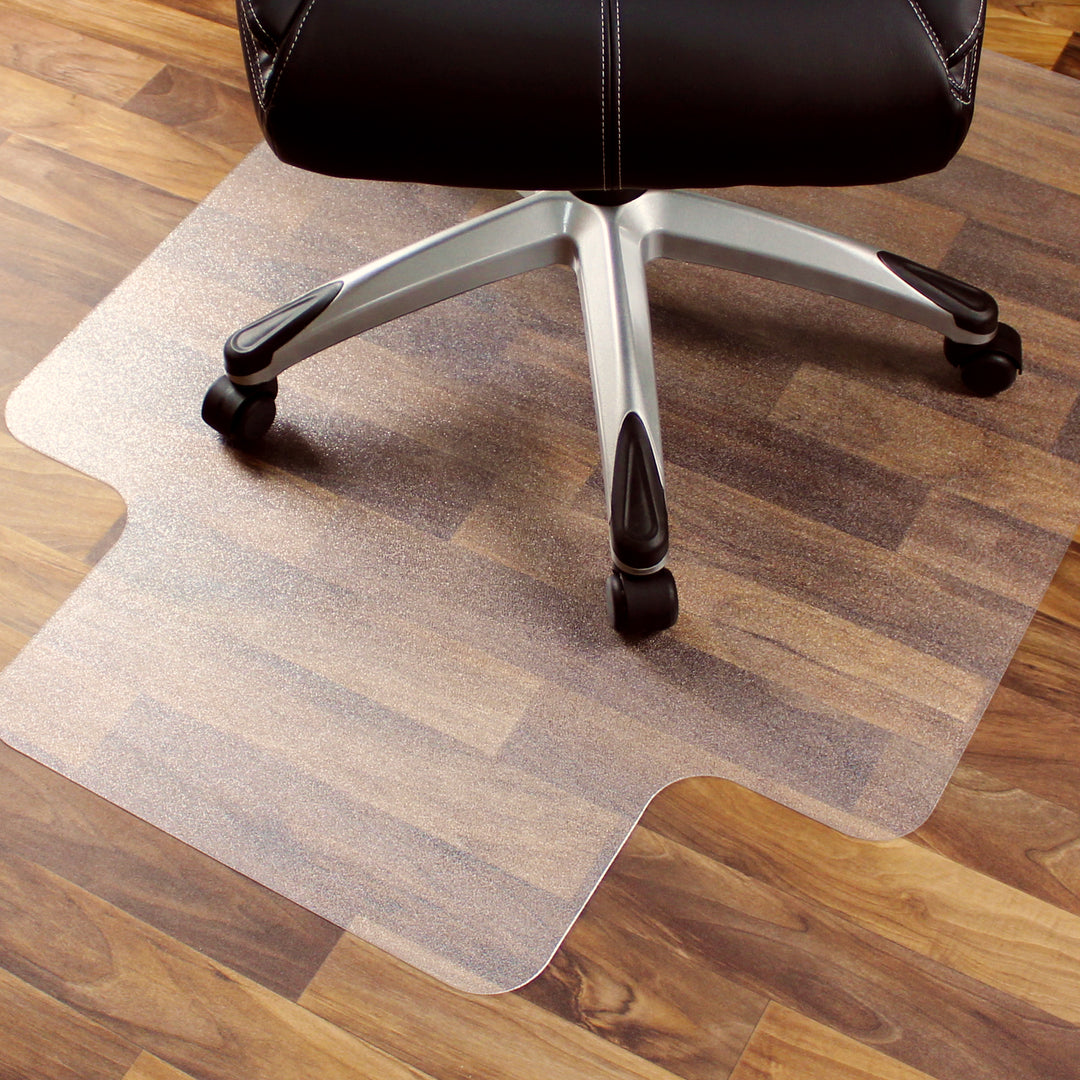 Floortex Eco-Friendly Lipped Chair Mat Made from 50% Recycled Enhanced Polymer 36" x 48" for Hard Floor - Clear_3