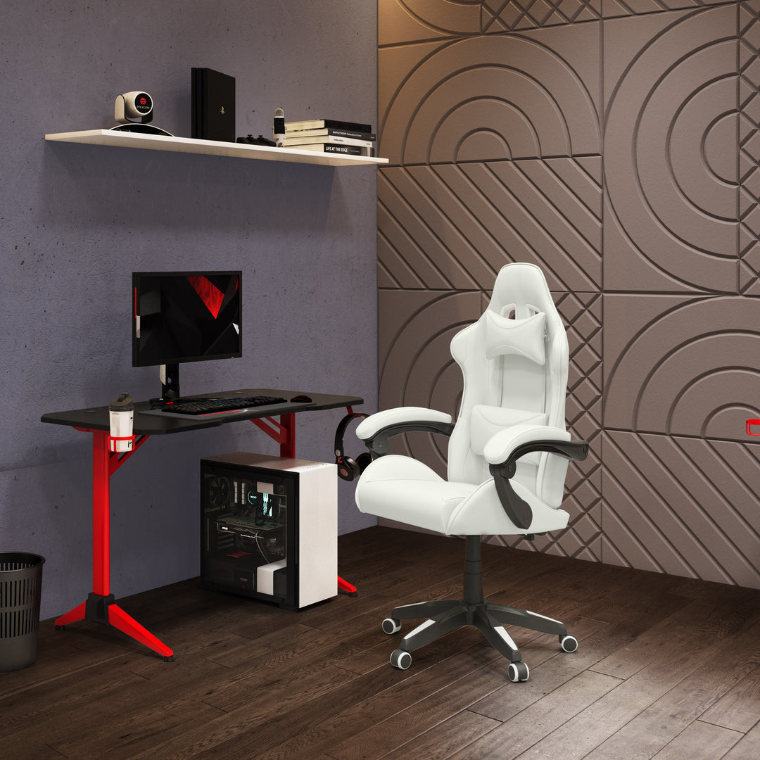 CorLiving LGY-701-G Ravagers Gaming Chair in - White_8