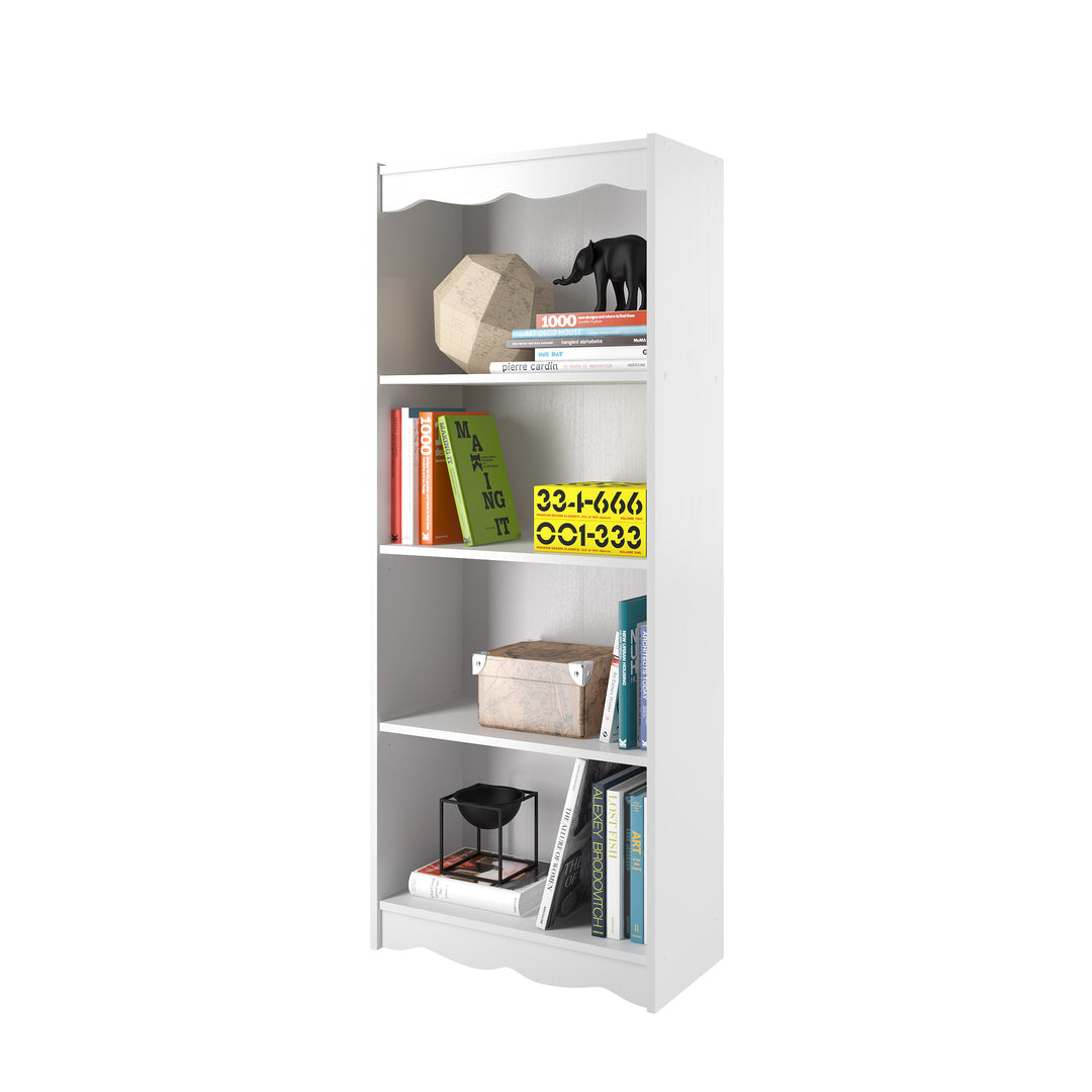 CorLiving - Hawthorne 4 Shelf Bookcase in - White_3
