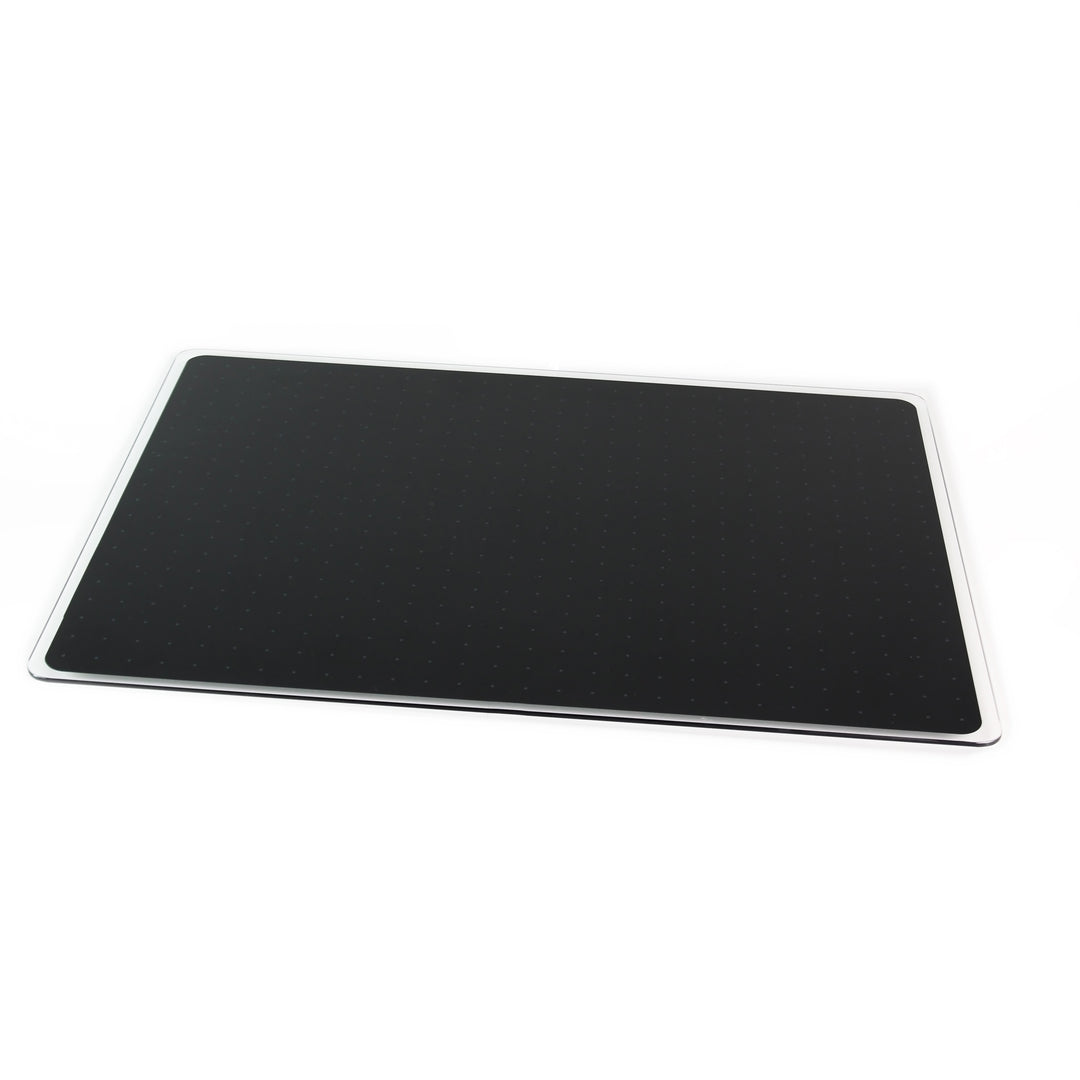 Floortex Glass Magnetic Grid Board 17" x 23" in Black - Black_0
