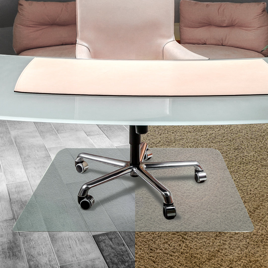 Floortex Anti-Slip Chair Mat 48" x 53" for Hard Floors and Carpet Tiles - Clear_6